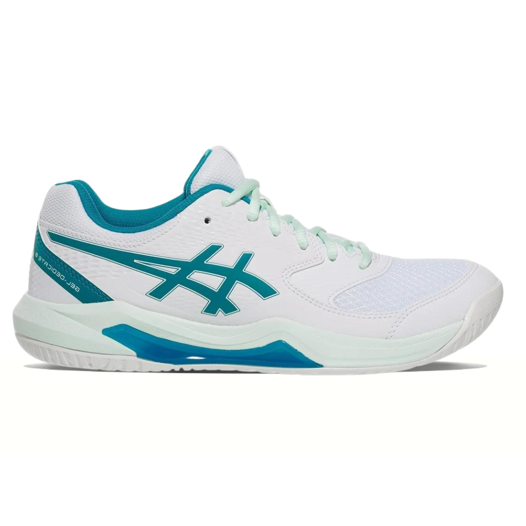 ASICS GEL DEDICATE 8 WIDE 7 White Teal Blue