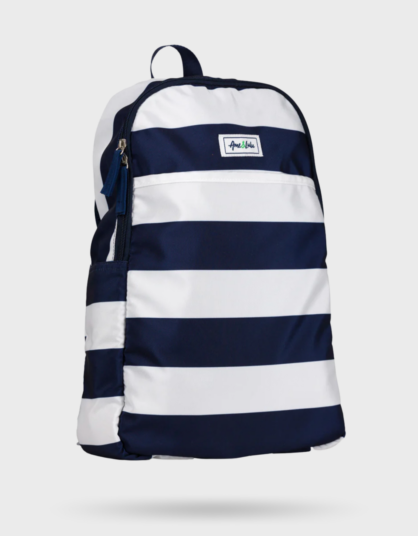 Navy and white striped backpack best sale