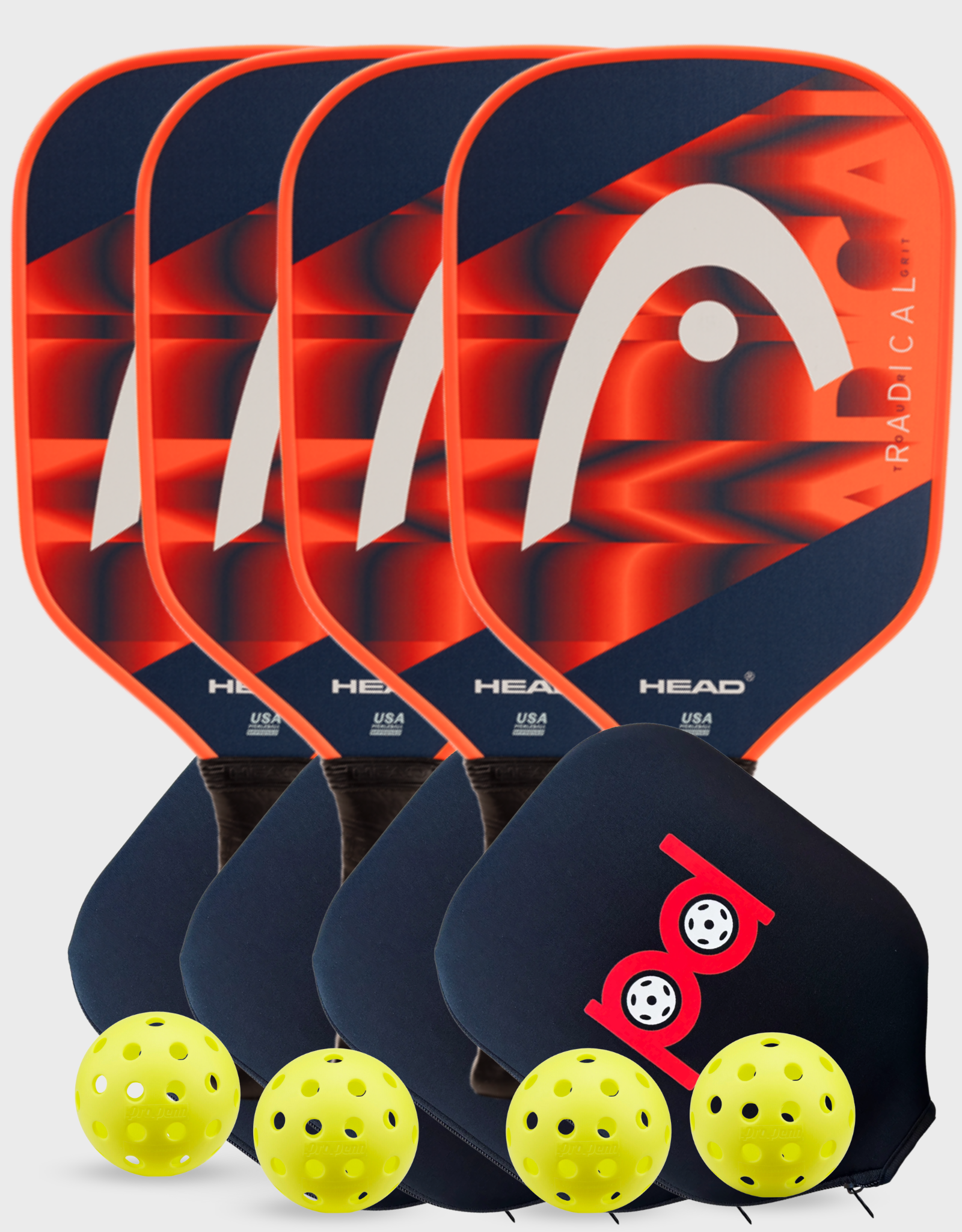 HEAD Radical Tour Grit 4 Paddle Package