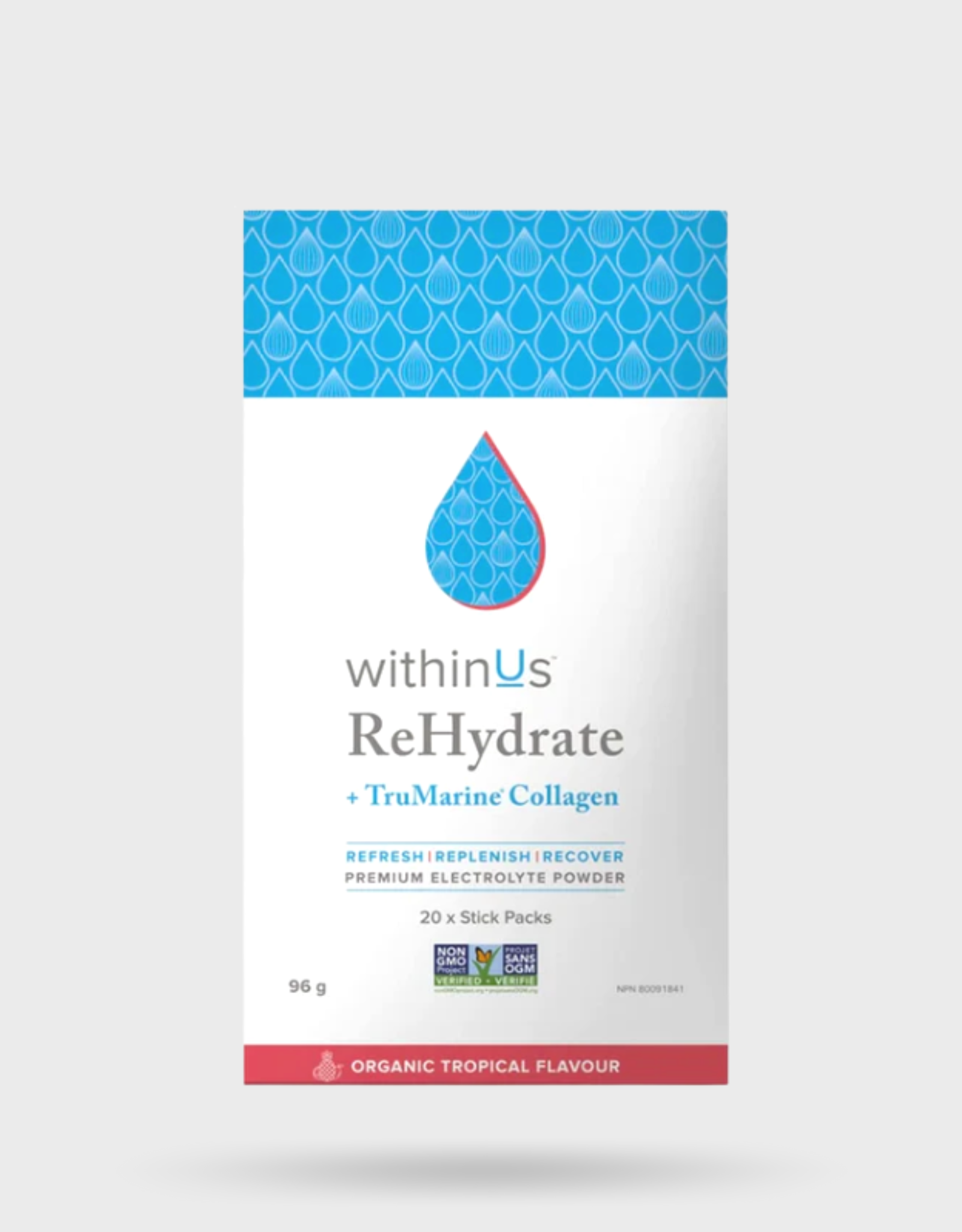 withinUs ReHydrate + TruMarine® Collagen 20 Stick Packs