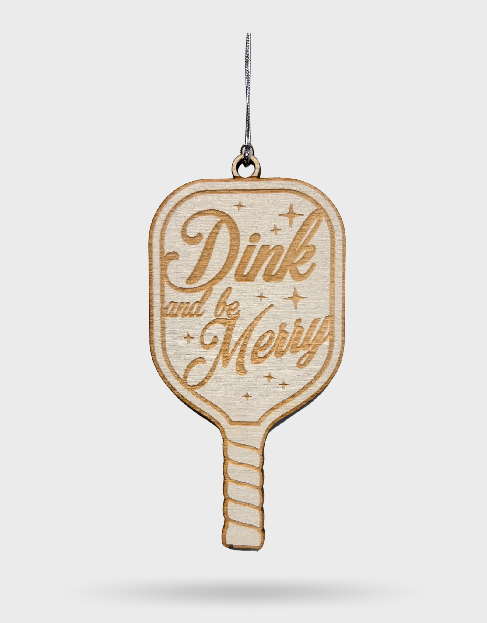 Wooden Pickleball Ornament