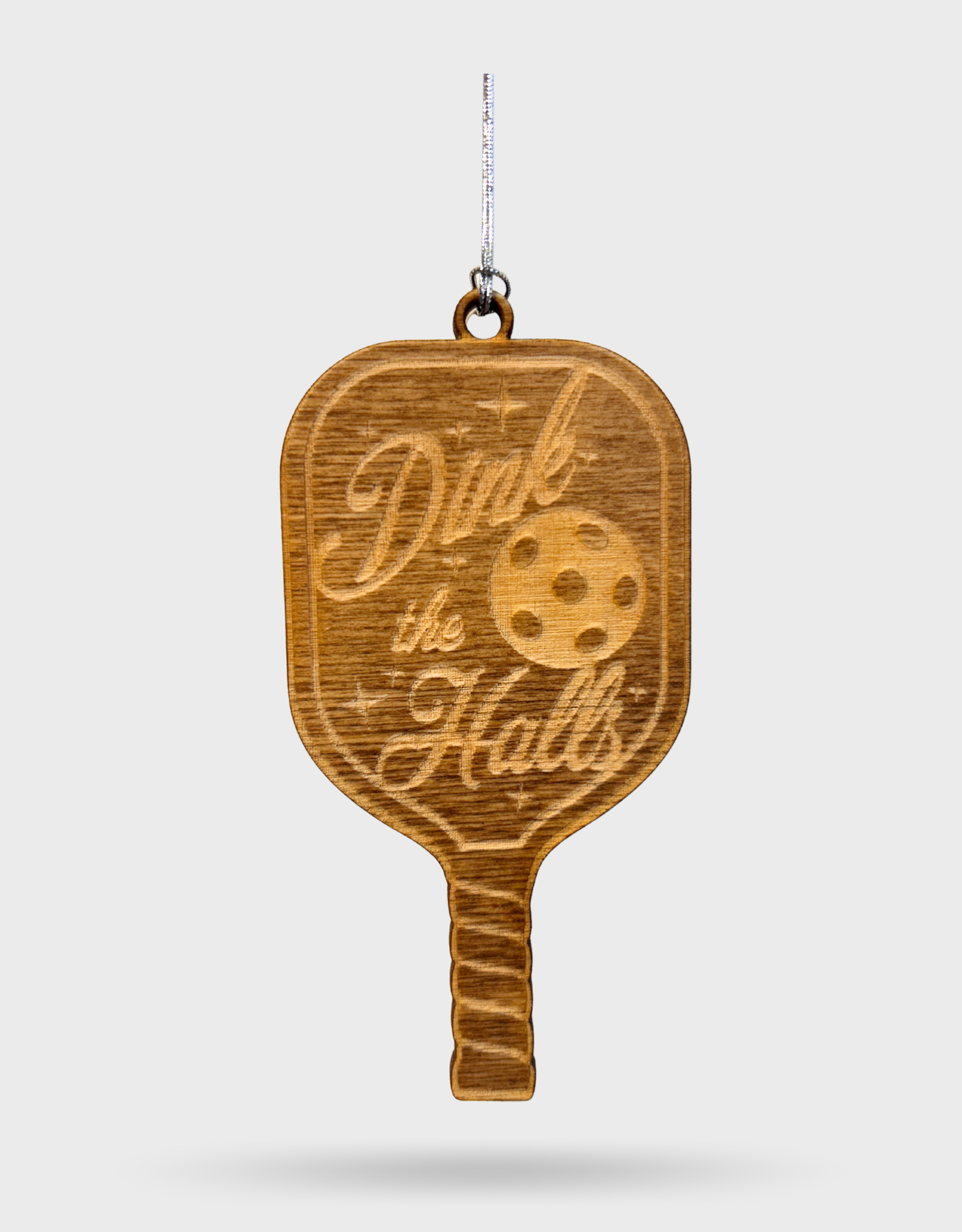 Wooden Pickleball Ornament
