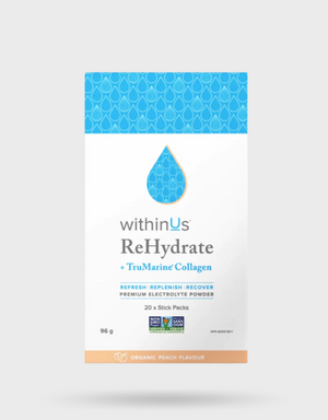 Packs de bâtonnets de collagène WithinUs ReHydrate + TruMarine® 