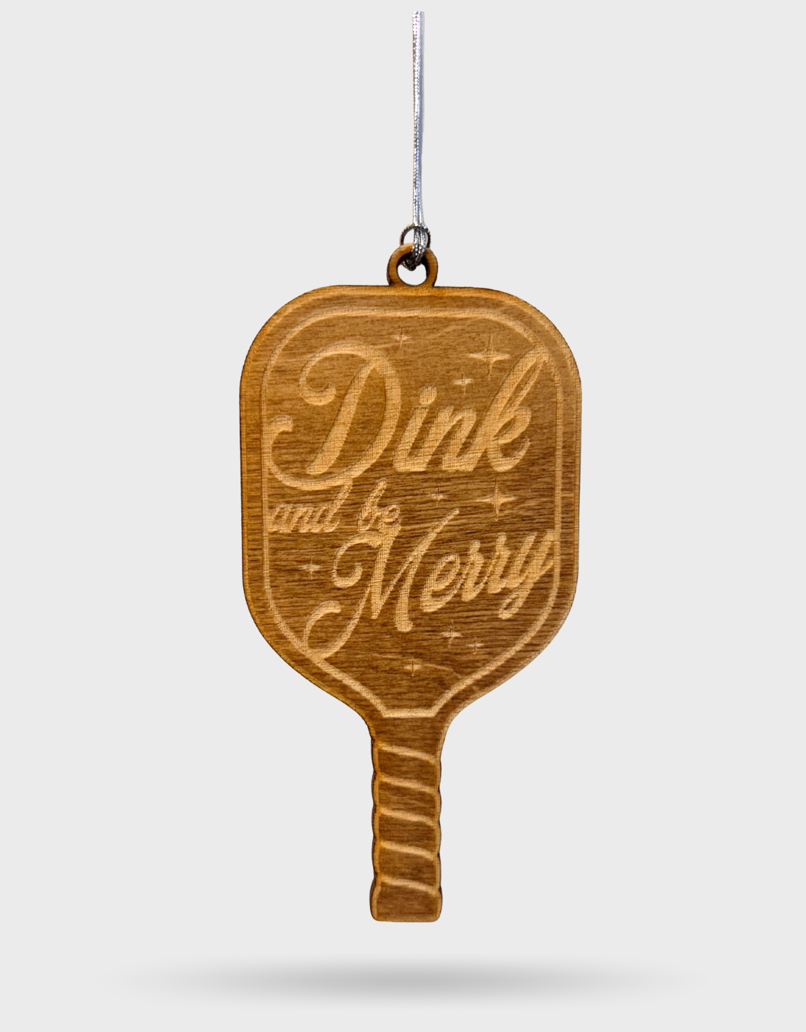 Wooden Pickleball Ornament