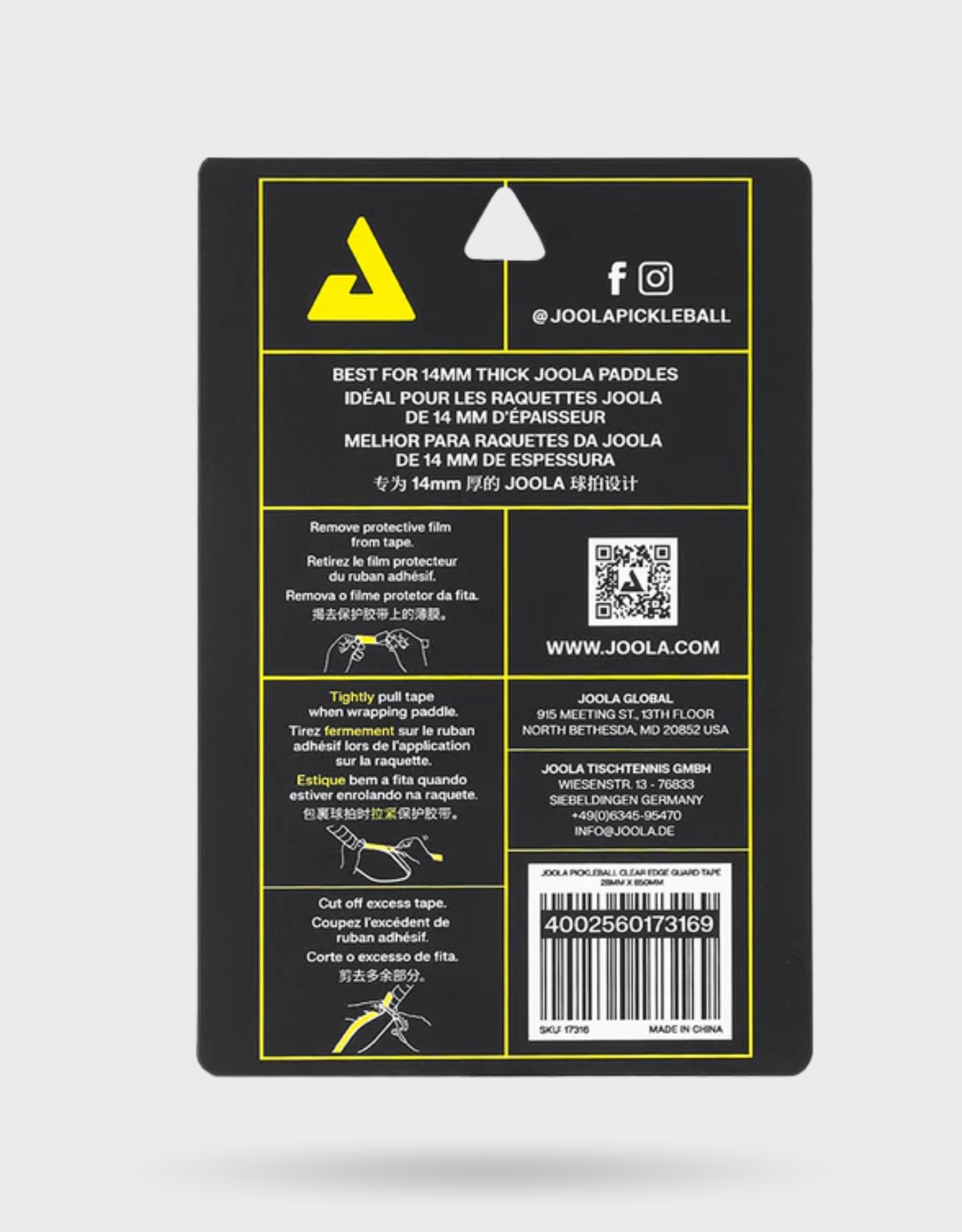 Joola Clear Edge Guard Tape – Pickleball Depot Joola Clear Edge Guard Tape – Pickleball Depot