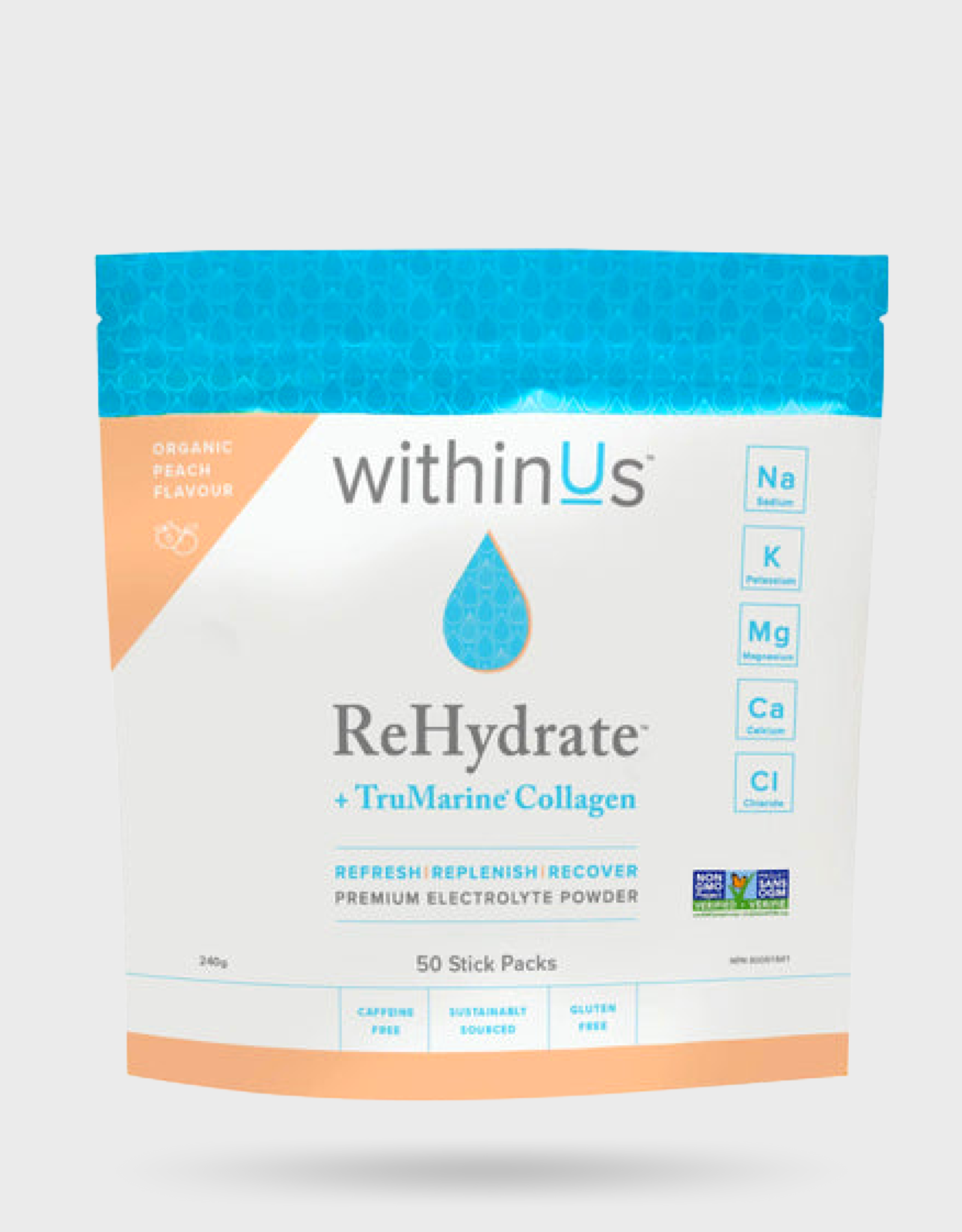 withinUs ReHydrate + TruMarine® Collagen 50 Stick Packs