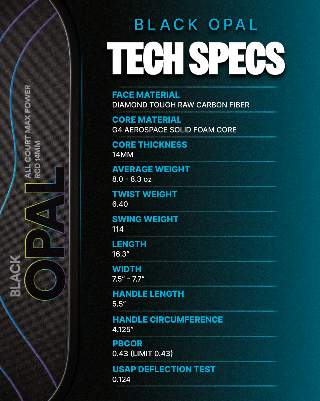 NEW! Six Zero Black Opal 14mm