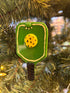 Handmade Glass Pickleball Ornament