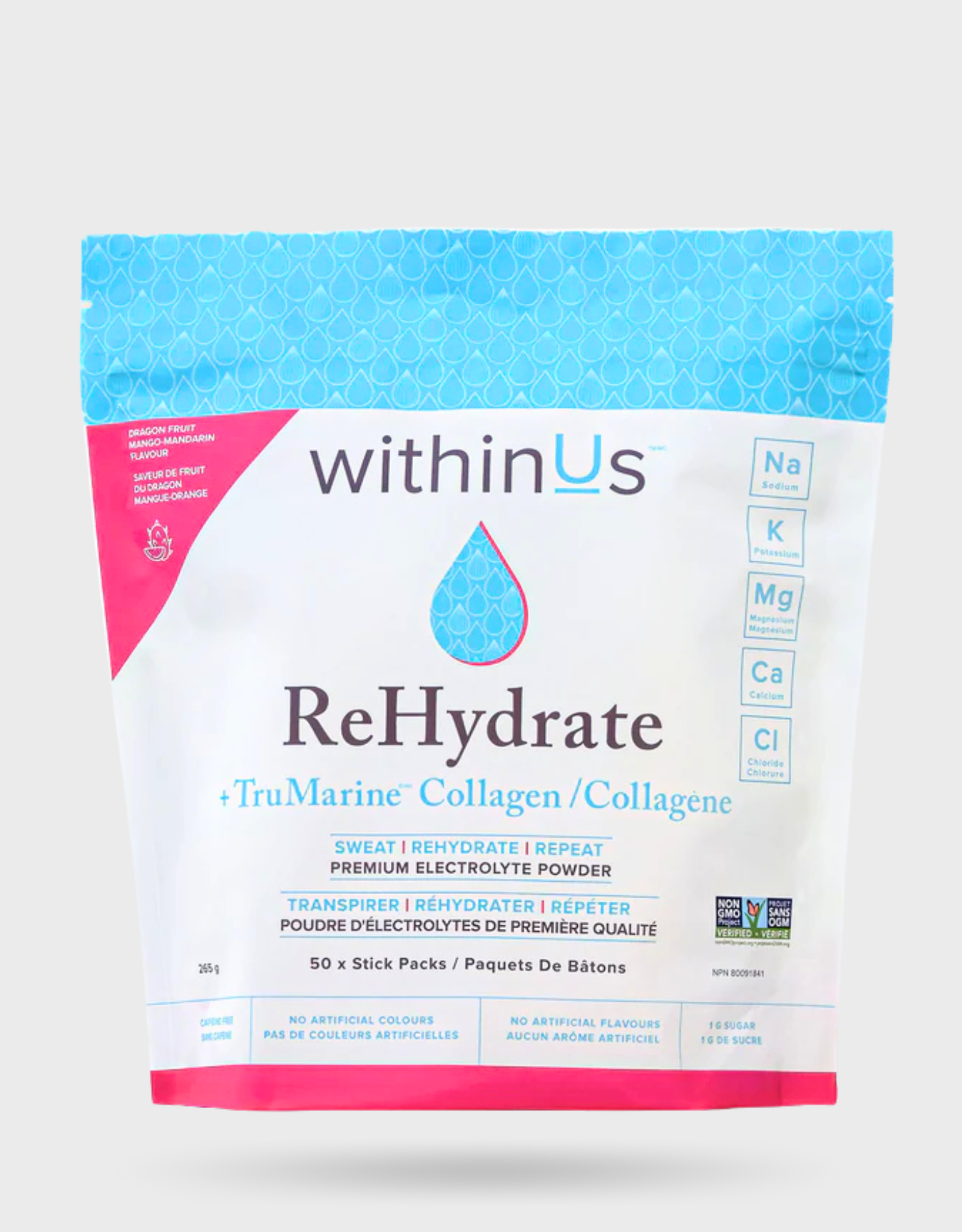 withinUs ReHydrate + TruMarine® Collagen 50 Stick Packs