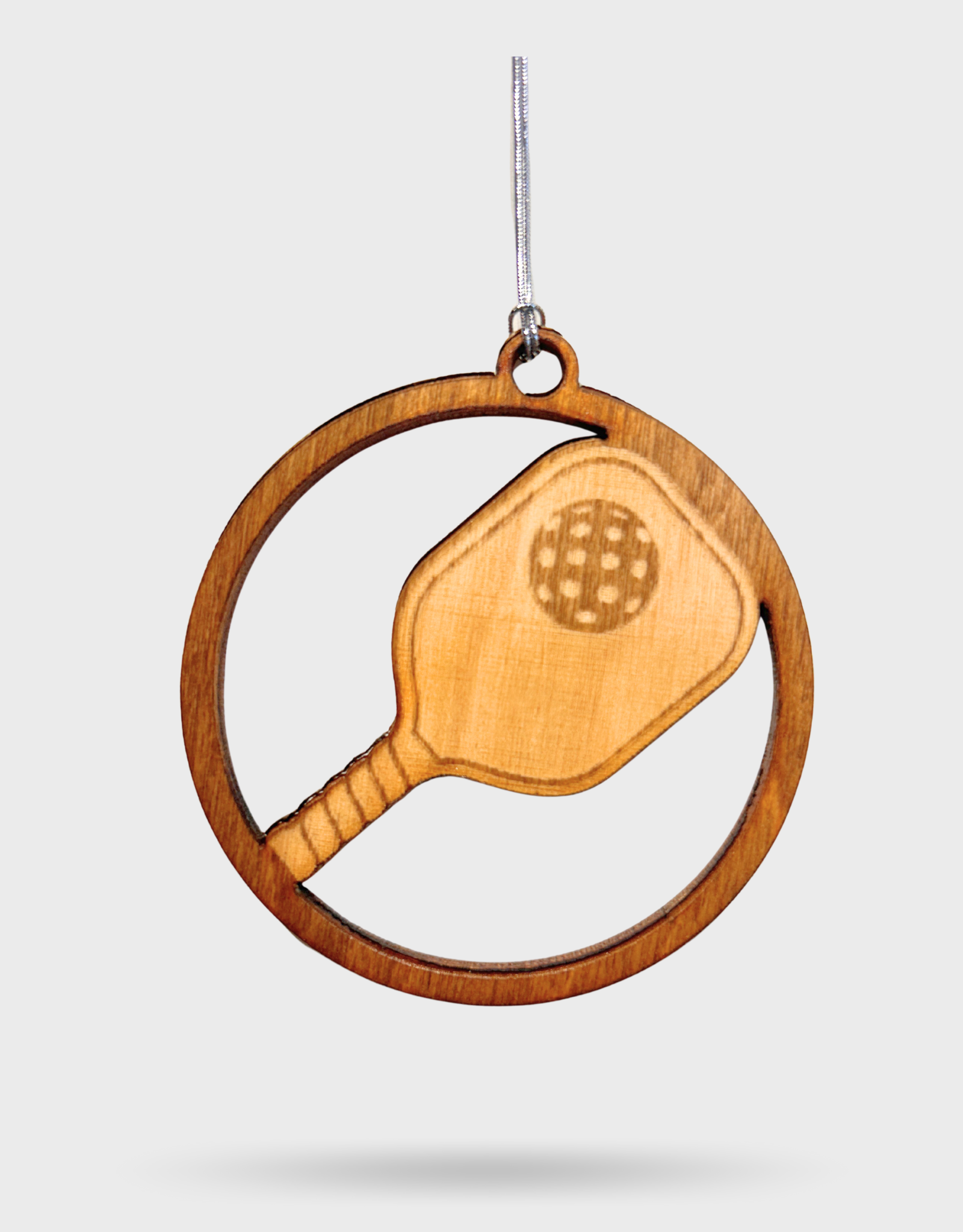 Wooden Pickleball Ornament