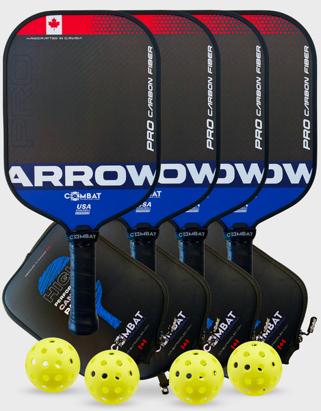 Combat Arrow Carbon Fibre 4 Paddle Package – Pickleball Depot