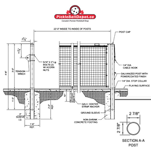 Pickleball Depot Permanent Net Posts